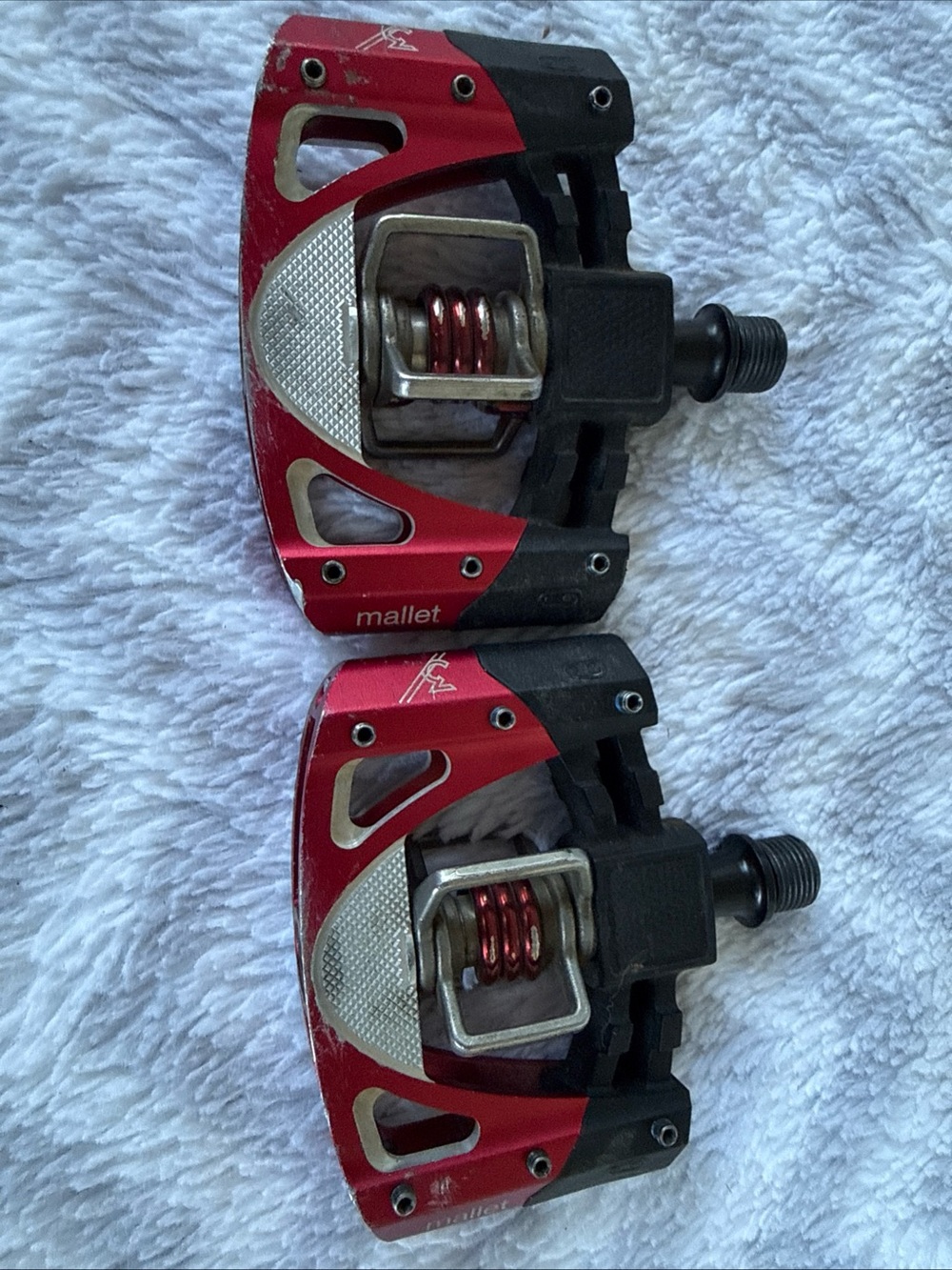Red Clipless Mtb Pedals - Pair View 6